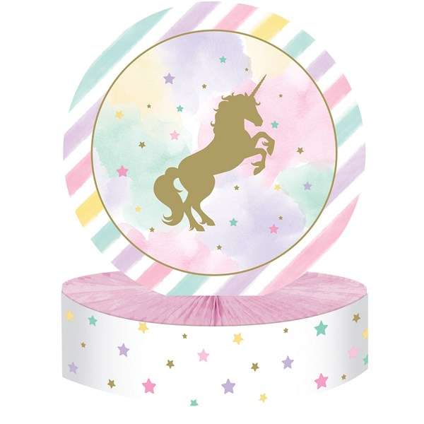 Unicorn Partisi Pırıltılı Masa Orta Süsü