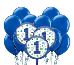 Parti Dünyası - 1 Yaş Mavi Balon Demeti 23 Adet