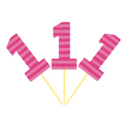 1 Yaş Partisi Pembe  6 Lı Kürdan - 2