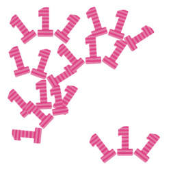 Parti Dünyası - 1 Yaş Pembe Masa Üzeri DEV Konfeti 15 Adet