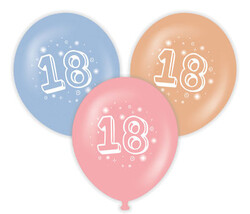 Parti Dünyası - 18 Yaş Baskılı Latex Balon 20 Adet