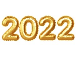 Parti Dünyası - 2022 Gold Folyo Balon 100 cm