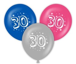 Parti Dünyası - 30 Yaş Basklı Latex Balon 20 Adet