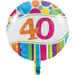  Parti Dünyası - 40 Yaş Folyo Balon 45 cm