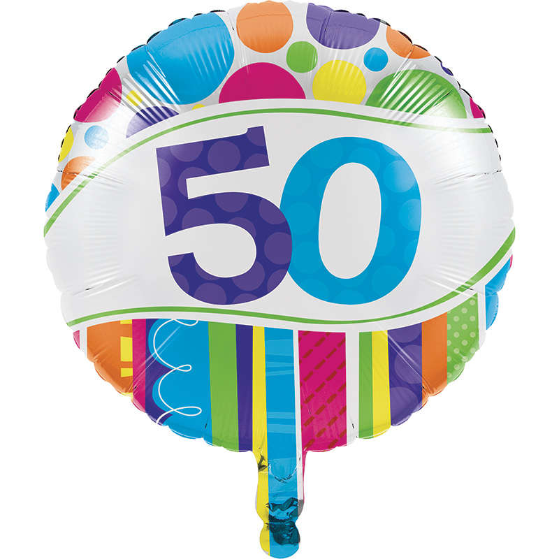 50 Yaş Folyo Balon 45 Cm