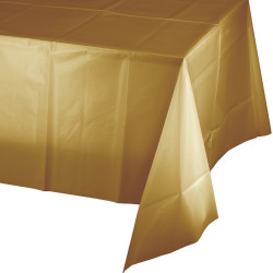 Parti Dünyası - Altın Renk Masa Örtüsü 274 cm X 137 cm ebadında
