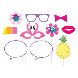 Ananas, Flamingo Fotoğraf Çekme Aksesuarları 10 Adet - 2