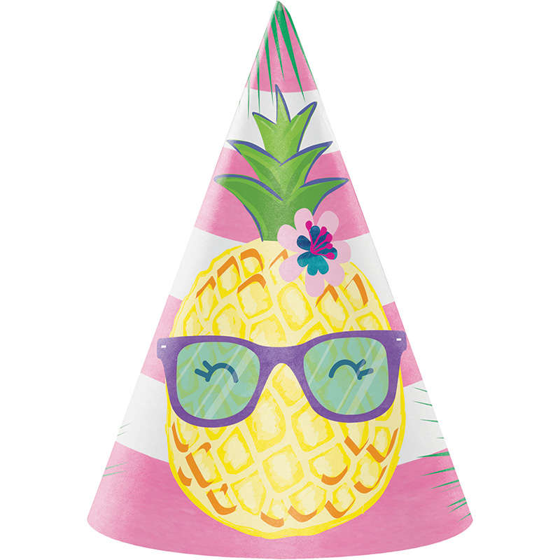 Ananas, Flamingo Ve Arkadaşları Şapka 8 Adet