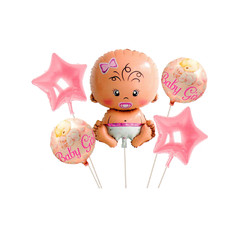 Parti Dünyası - Baby Girl Bebek Folyo Balon Seti 5 Adet
