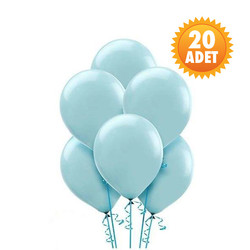 Parti Dünyası - Bebek Mavi 20 Li Latex Balon