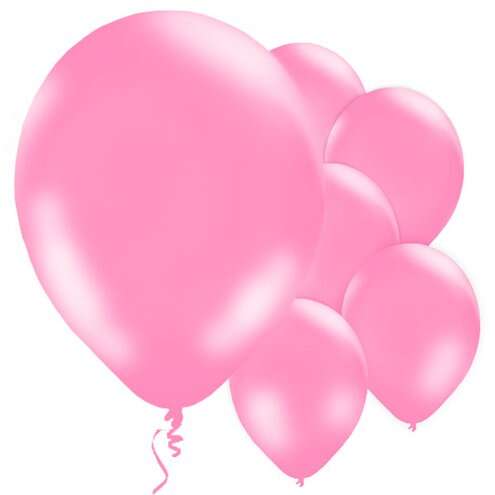 Bebek Pembe Metalik Balon 10 Adet