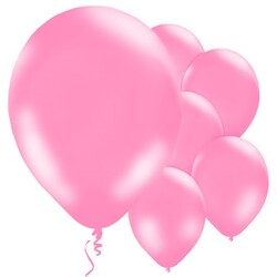 Parti Dünyası - Bebek Pembe Metalik Balon 10 Adet