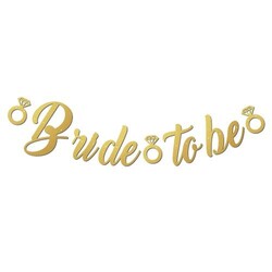  Parti Dünyası - Bride To Be Gold Kaligrafik Yazı Afiş