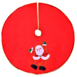 Parti Dünyası - Çam Ağacı Alt Örtüsü Noel Babalı Kaliteli Keçeden 106 cm