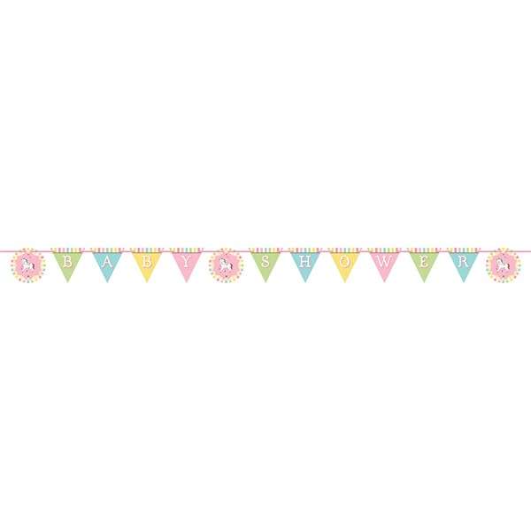 Carousel Partisi Baby Shower Bayrak Afiş