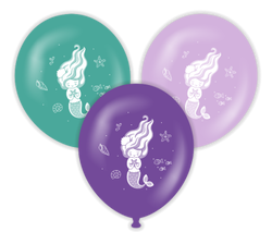 Parti Dünyası - Deniz Kızı Temalı Latex Balon 20 Adet