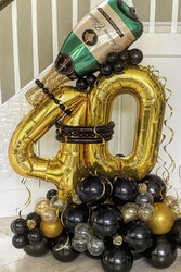  Parti Dünyası - Doğum Günü Balon Arajman Yaş Temalı Şampanya