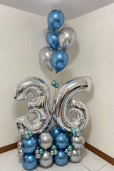  Parti Dünyası - Doğum Günü Balon Arajman Yaş Temalı Uçan Balon Set