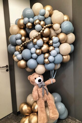  Parti Dünyası - Hastane Odası Yenidoğan Kapısı Balon Arajman Mavi