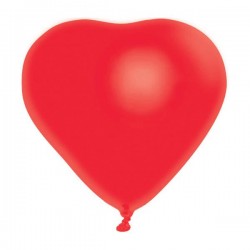 Parti Dünyası - Düz Kırmızı Kalp 10'lu Latex Balon