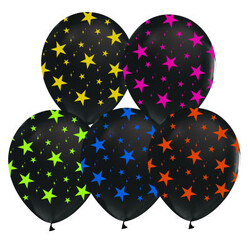 Parti Dünyası - Floresan Yıldızlar Latex Balon 20 adet