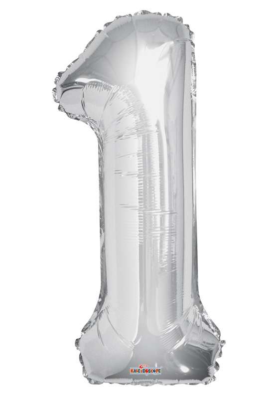 Folyo Balon 1 Rakamı Gümüş  100 Cm