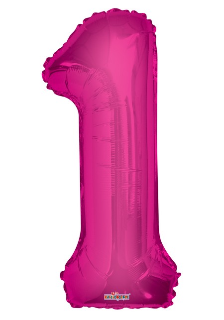 Folyo Balon 1 Rakamı Pembe  100 cm