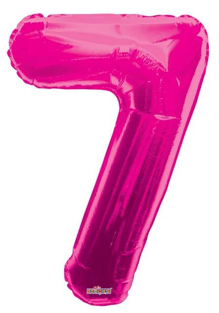 Folyo Balon 7 Rakamı Pembe  100 cm