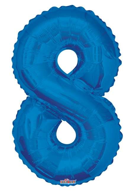 Folyo Balon 8 Rakamı Mavi  100 cm