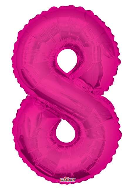 Folyo Balon 8 Rakamı Pembe  100 cm