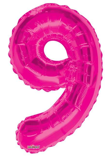 Folyo Balon 9 Rakamı Pembe  100 cm