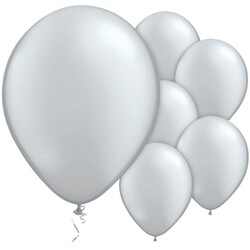 Parti Dünyası - Gümüş Metalik Balon 10 Adet