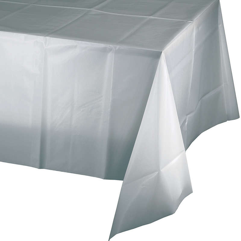 Gümüş Renk Masa Örtüsü 274 cm X 137 cm ebadında