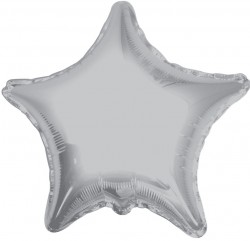 Parti Dünyası - Gümüş Yıldız 18 İnç Folyo Balon 45 cm