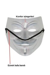 Halloween Parlak Beyaz Vendetta Maske - 3