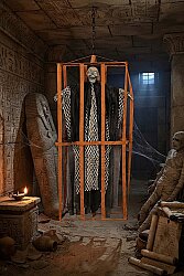 Halloween Askılı Kafesli Figür Siyah