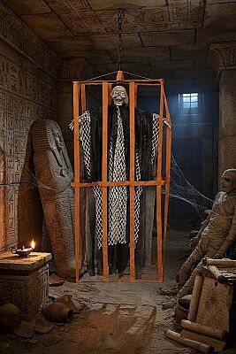 Halloween Askılı Kafesli Figür Siyah - 1
