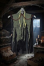 Halloween Askılı Zincirli İskelet Süs Yeşil 100 cm