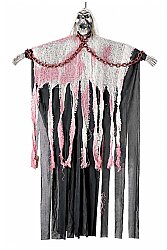 Halloween Askılı Zincirli İskelet Süs Beyaz 100 cm - 2