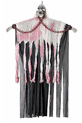 Halloween Askılı Zincirli İskelet Süs Beyaz 100 cm - 2