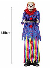 Halloween Ayaklı Palyaço Figür 125 cm Mor - 2