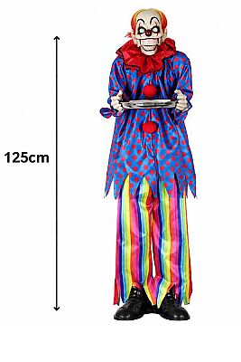 Halloween Ayaklı Palyaço Figür 125 cm Mor - 2