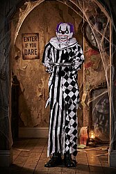 Halloween Ayaklı Palyaço Figür Siyah Beyaz
