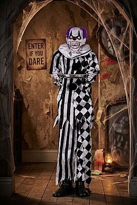 Halloween Ayaklı Palyaço Figür Siyah Beyaz - 1