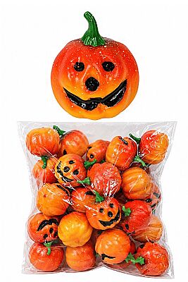 Halloween Bal Kabağı Gülen Yüz 10 lu Paket - 1