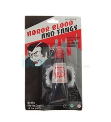Halloween Beyaz Renk Vampir Dişi ve Yapay Kan Seti - 2