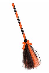 Halloween Cadı Süpürge Turuncu 80 cm - 2