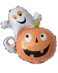 Parti Dünyası - Halloween Hayalet ve Balkabağı Folyo Balon 78 x 55cm