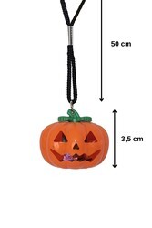 Halloween Işıklı Balkabağı Kolye - 3