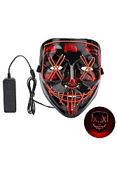 Halloween Işıklı Maske Pilli Turuncu